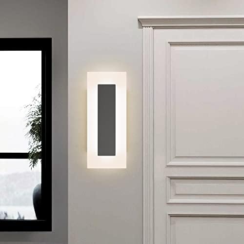 LMQNINE Modern LED Acrylic Black Wall Sconce Warm White Light 3000K - Image 4