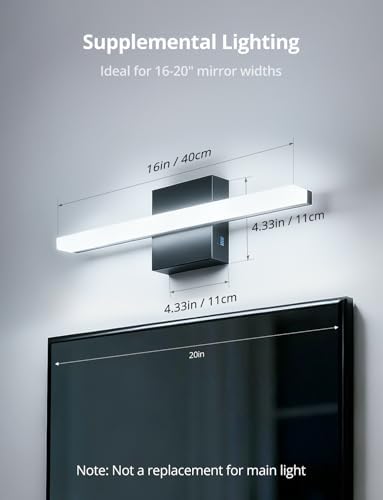 Combuh Bathroom Light Fixture Over Mirror, Modern Vanity Lighting Bar Black - Image 6
