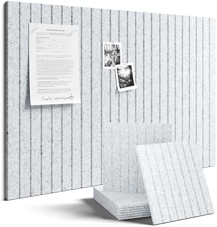 Fluxynara 36" x 24" Large Felt Bulletin Board，Minimalist Gray by FLUXYNARA