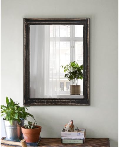 Small Mirrors for Wall with Wood Frame Rectanglular Wall Hanging Mirror for - Image 2