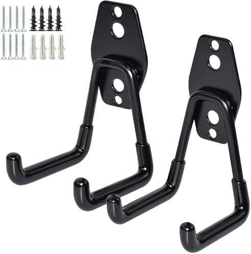GeeWatom 2 Pack Garage Storage Utility Hooks，Garage Garden Tool Organizer，Steel by GeeWatom