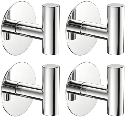 Heavy Duty Adhesive Hooks, Stainless Steel Towel Hooks by VINHOLD