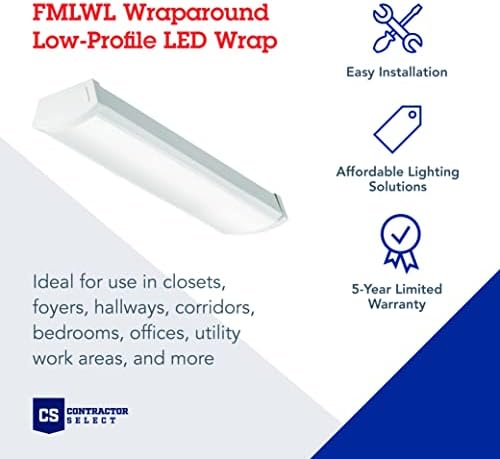 Lithonia Lighting 2' Low-Profile LED Wraparound Light Fixture - Image 2