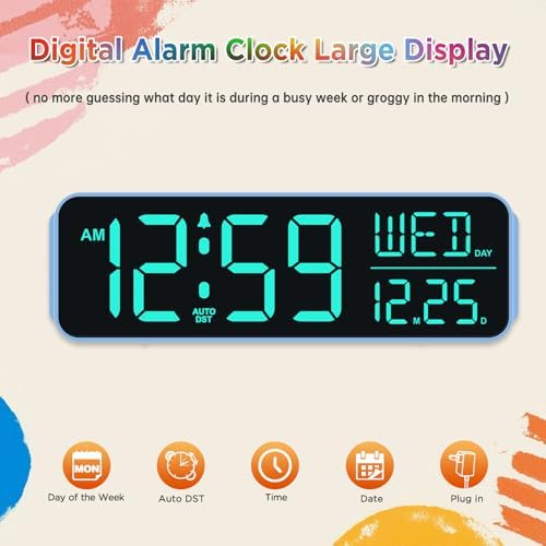 Peakeep Large Display Digital Alarm Clock - Image 2