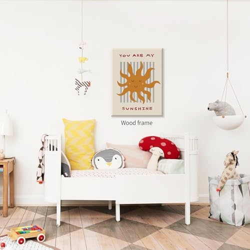 You Are My Sunshine Quotes Wall Art Trendy Cute Kids Poster 24x36 inch Framed - Image 6