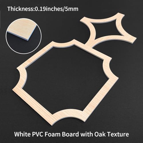 Decorative Modular Fretwork 3D Wall Panels, Star Lattice Oak - Image 2
