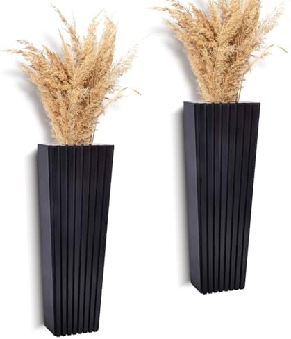 2PCS Wood Wall Planter for Indoor Plants, Wooden Hanging Planter for Dried by ZELURA