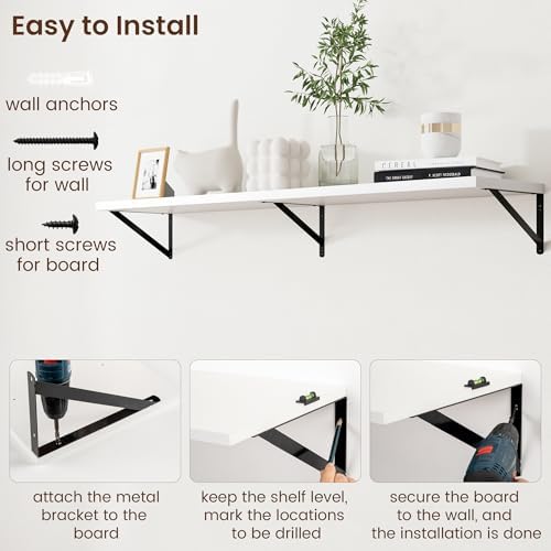 Axeman Floating Shelves for Wall White - Image 6