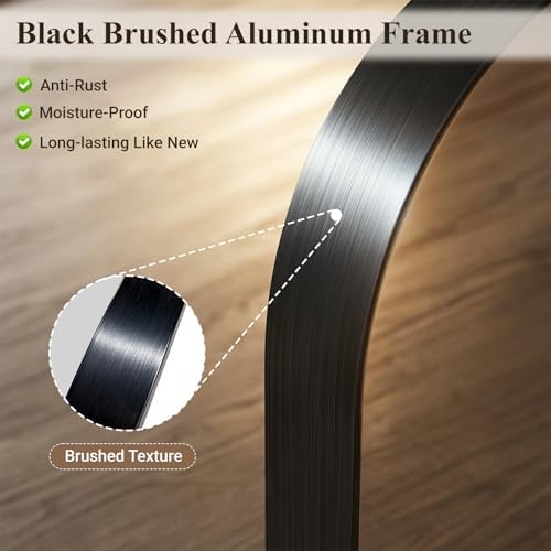 40"x36" Black Arched Mirror, Arched Wall Mirror - Image 4