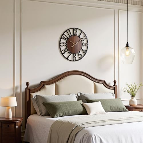 Vantic24 Inch Large Wall Clock, Arabic Numeral Wood Oversized Wall Clock - Image 6