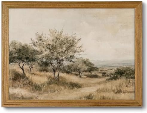 Rustic Framed Wall Art Olive Tree Botanical Landscape Nature Print Decor by ZMDDYSWallArt