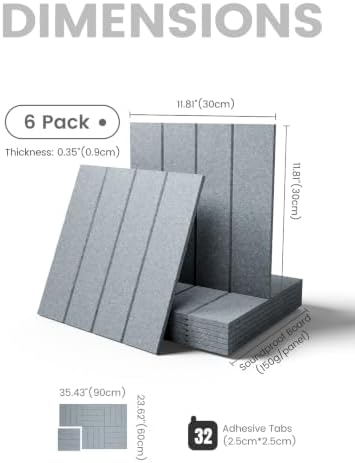 Fluxynara 36" x 24" Large Felt Bulletin Board，Slate Gray - Image 2