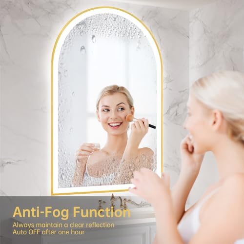 24"x36" Arched LED Lighted Bathroom Mirror - Image 2