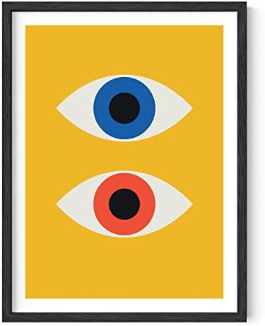 HAUS AND HUES Abstract Wall Art – Retro Geometric Prints, Bauhaus Style Evil by HausandHuesArtPrints