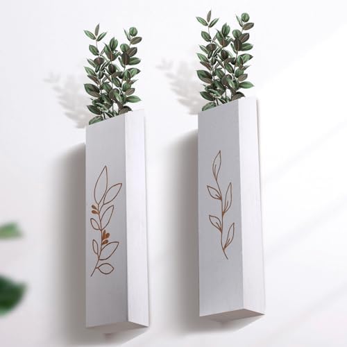 Wooden Wall Vase Planter Set of 4 - Image 7
