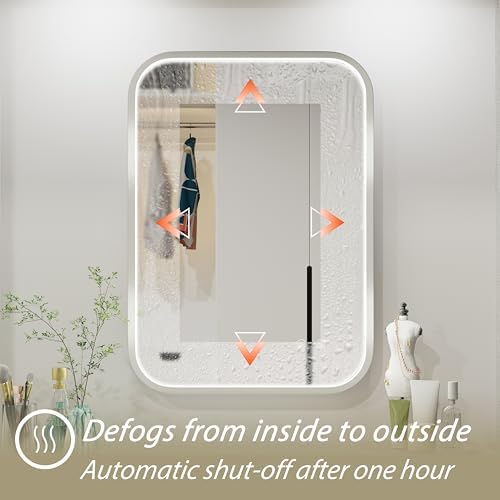 20"x28" Silver LED Bathroom Mirror - Image 3