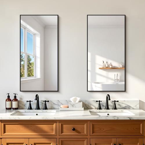 KOCUUY Black Mirror, Vanity Mirror, Large Rectangle Mirror by KOCUUY