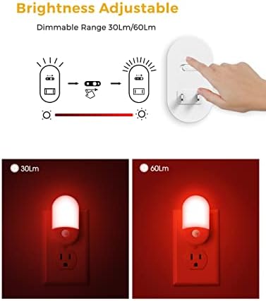 L LOHAS LED Red Night Light, Motion Sensor Night Light, Sleep Aid Red - Image 3