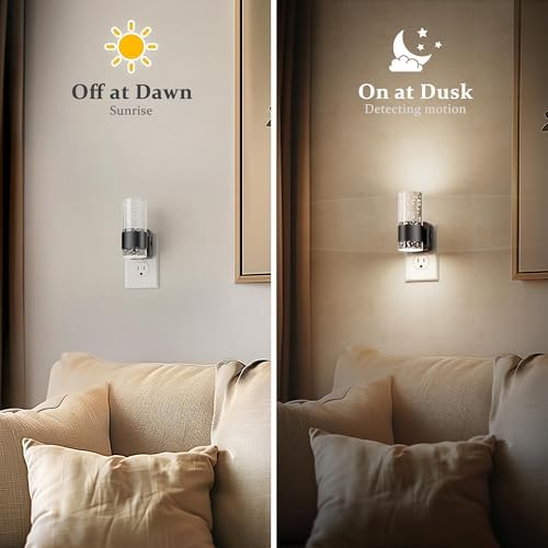 JandCase Bubble Night Light, 5000K White Night Lights Plug into Wall Auto - Image 3