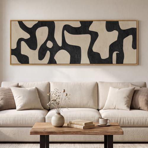 Large Framed Neutral Abstract Wall Art by Cuspin