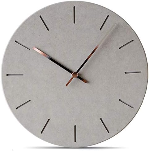 Stephanie Imports Modern Minimalist Concrete Hiding Gray Silent Wall Clock by StephanieImports