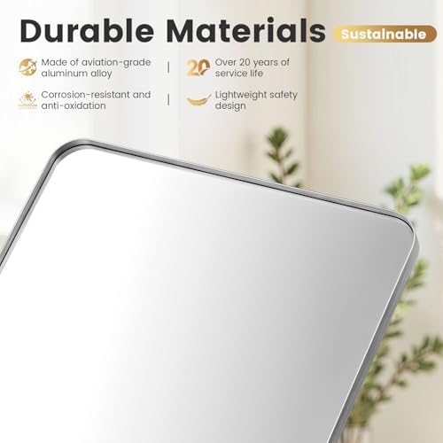 18"x30" Sliver Bathroom Mirror for wall - Image 2