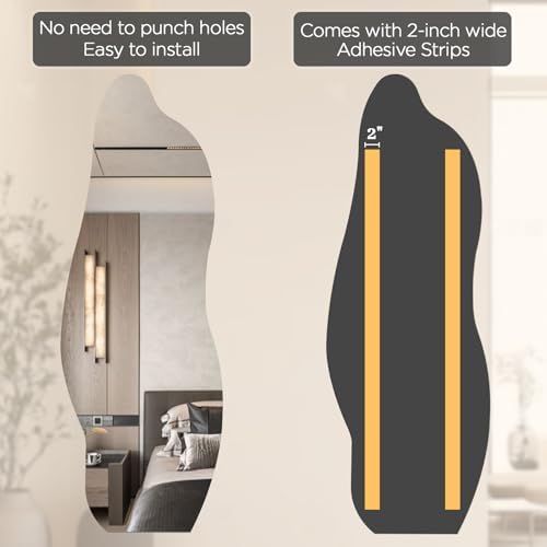 iCAGY Acrylic Full Body Self-Adhesive Shatterproof Mirror - Image 2