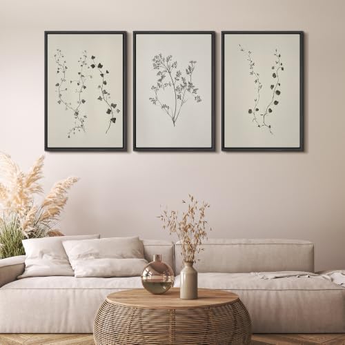 MUDECOR Framed Canvas Print Wall Art Set Botanical Sprigs - Image 5