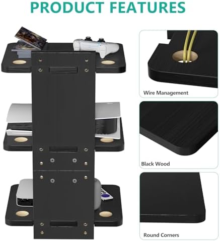 WALI Floating TV Projector Shelf, Holds Up to 22lbs, Cable Boxes, Game Consoles - Image 4