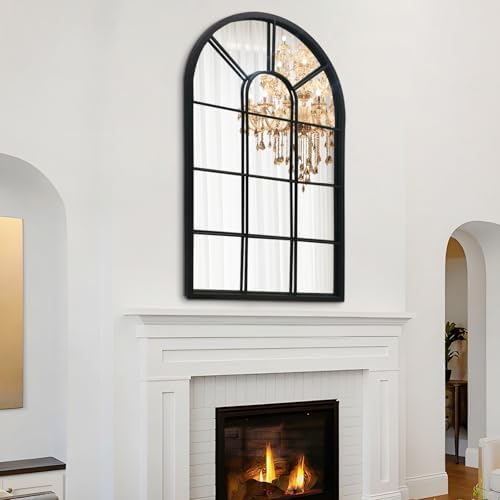 HQiJun Wall Mirror Window Decorative Mirrors Arched Farmhouse - Image 7
