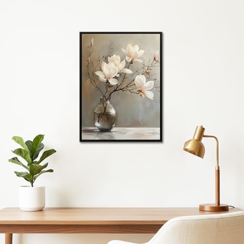 daktenn Floral Canvas Wall Art Bathroom Wall Art Pictures Wall Decor Home Decor - Image 4
