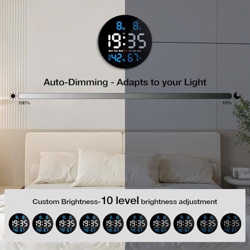 10" Electric Digital Wall Clock - Image 6