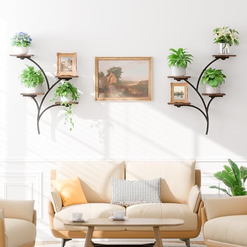 2 Pack Wall Mounted Plant Holder, 8-Tier Wall Planters - Image 6