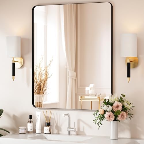 Black Bathroom Mirror 30X36 Inch Bathroom Vanity Mirror by Venusmiles