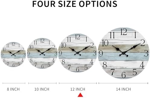 12 Inch Wall Clock, Silent Battery Operated Analog Clock - Image 4
