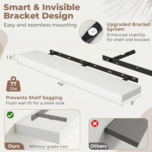48 Inch Floating Shelves for Wall - Image 2