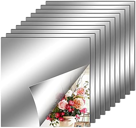 Fantasyon 10 Pieces Flexible Mirror Sheets, Self Adhesive Decorative Plastic by Fantasyon