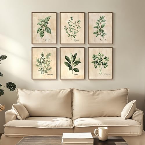 Framed Rustic Sage Green Botanical Wall Art - Image 3