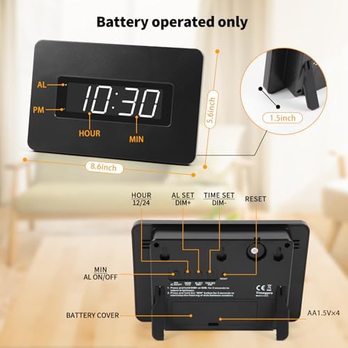 Digital Wall Clock Battery Operated - Image 4