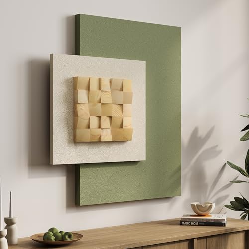Large 3D Sage Green Abstract Wall Art by Cuspin