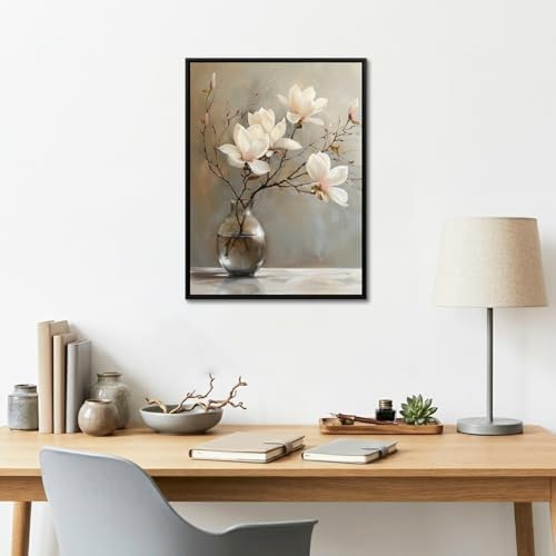daktenn Floral Canvas Wall Art Bathroom Wall Art Pictures Wall Decor Home Decor - Image 6