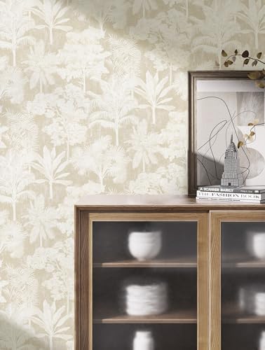 Toduso Vintage Wallpaper Peel and Stick Removable Contact Paper Beige Wall - Image 4
