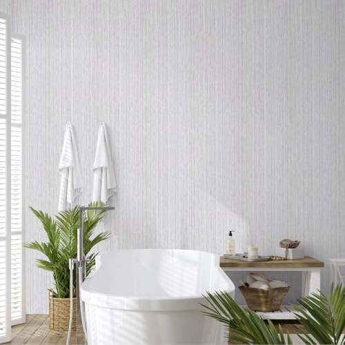 Light Purple Grasscloth Peel and Stick Wallpaper Fabric Wallpaper 15.7" x 472" - Image 2