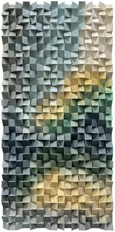 LIUZEYUE Wooden Wall Art, Layered Color Bands, Geometric Art - Image 4