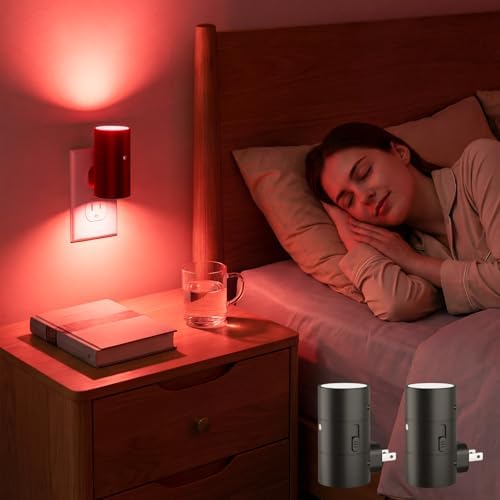 VOLISUN Red Night Light Plug into Wall, LED Night Lights by VOLISUN
