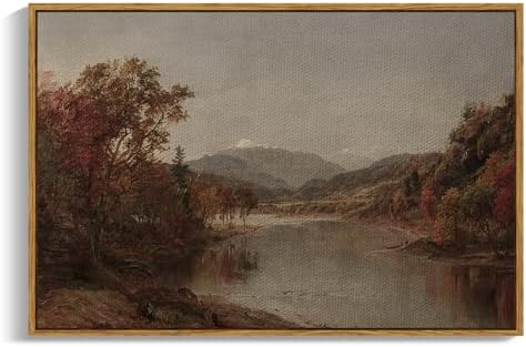 ARPEOTCY Vintage Framed Canvas Wall Art, 24×36 Inch, Fall Landscape Large Wall by ARPEOTCY