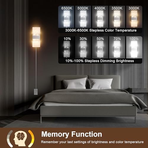 GOODATE Plug in Wall Sconces - Image 2