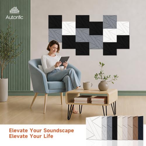 24 Pack Acoustic Panels, 11.8”x11.8” Sound Absorbing Panels - Image 3