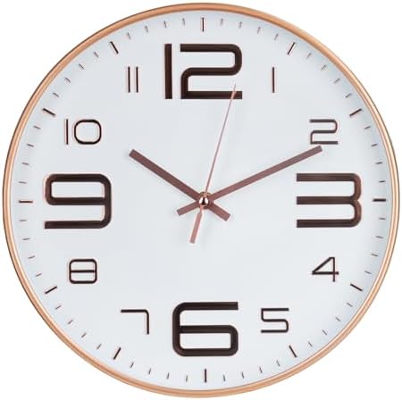 Wall Clock Modern Non-Ticking Battery Operated Silent Wall Clocks Simple Style by BAKBRAND