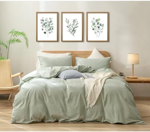 Botanical Wall Art Sage Green Canvas Wall Decor Eucalyptus Art Watercolor Plant - Image 6